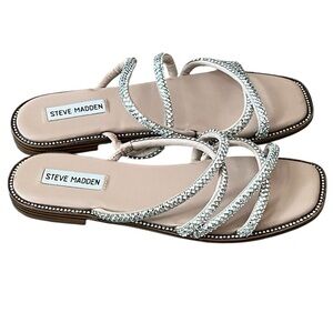 Steve Madden silver rhinestone sandals
